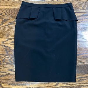 ELIE TAHARI black peplum pencil skirt - size 2